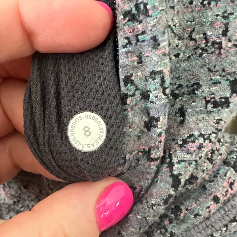 Lululemon Runderful Long Sleeve Neon Tweed Jacquard Size 8 EUC - Picture 7 of 11